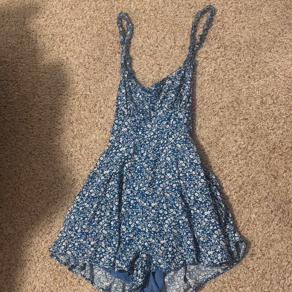 Floral Blue Romper- Princess Polly